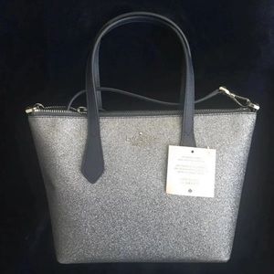 Kate Spade Small Satchel Dusk Navy Glitter NWT